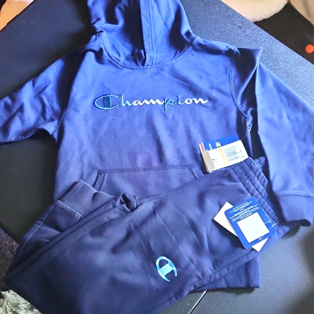 Champion Navy Hoodie and Joggers Set